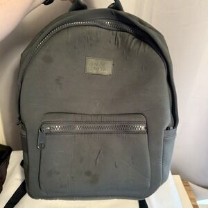 Dagne Dover Dark Gray Neoprene Backpack Bookbag Diaper Bag Laptop Work Bag